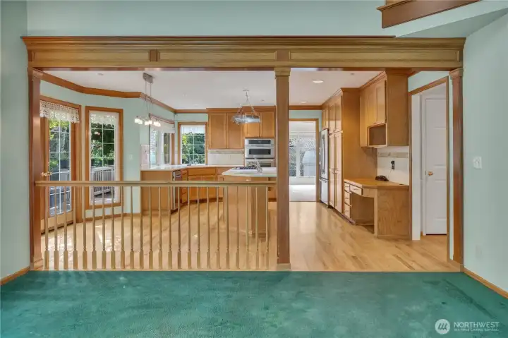 Kitchen view from the family room.