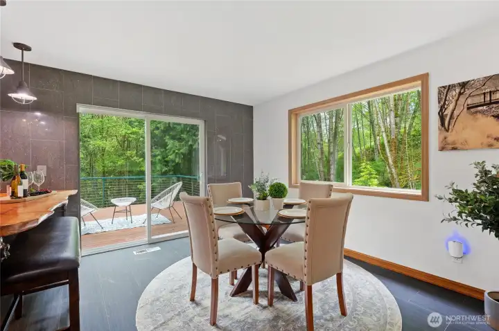 The many large windows really make this home special. But wait until you wander out onto the expansive deck.