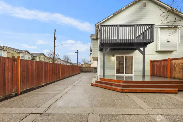 Spacious lot to be used for patio, gardening, outdoor toys or turn into yard space