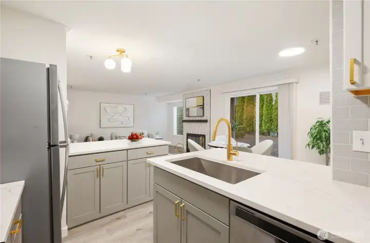 You'll love the oversized kitchen sink and tons of counter space.