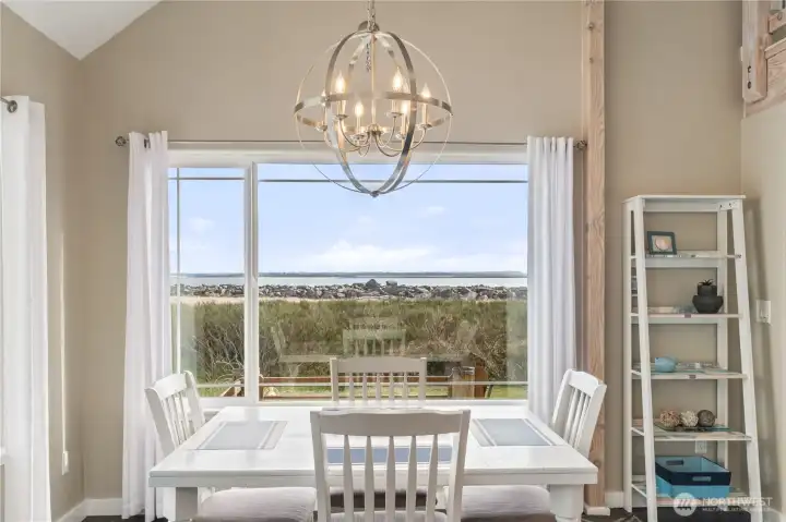 Water view from dining area