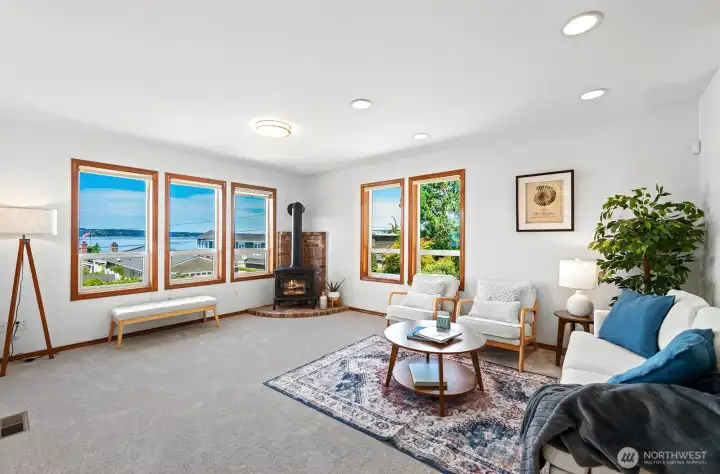 Cozy propane stove for warm winter nights