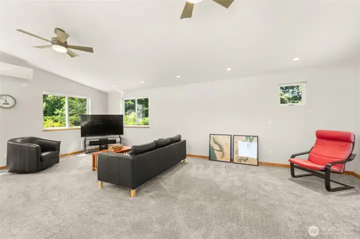 Room for a family room/media room or another bedroom. Room for a family room/media room or another bedroom.