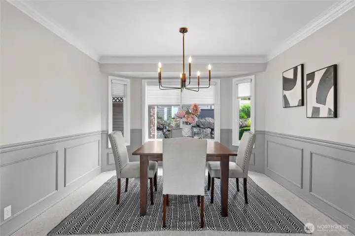 Formal Dining room just off the kitchen.