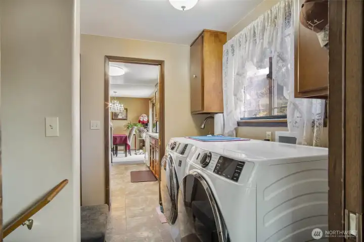 Laundry Room + Stairs to Garage