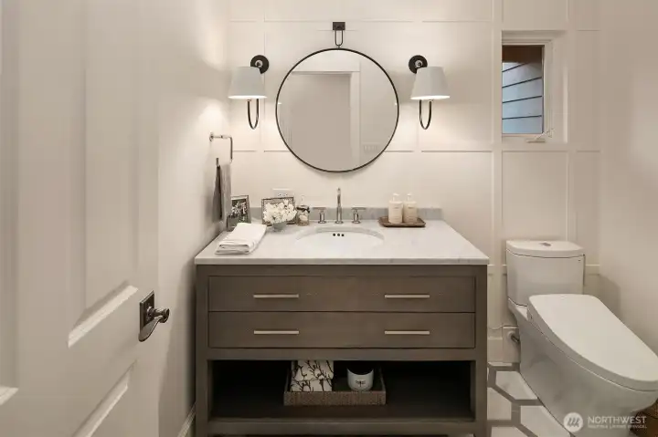 Powder Room with gorgeous details. Powder Room with gorgeous details.