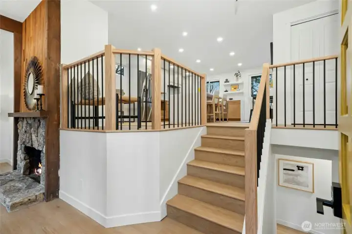 Spacious main floor entry with formal living room to the left. Spacious main floor entry with formal living room to the left.