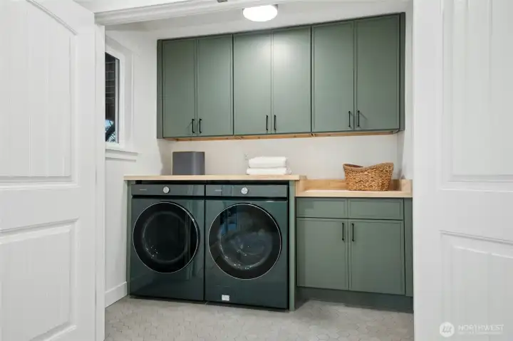Utility closet includes new washer/dryer and is plumbed for utility sink. Utility closet includes new washer/dryer and is plumbed for utility sink.