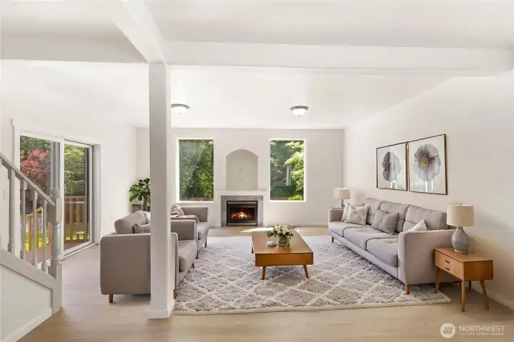 Virtually Staged Family Room Virtually Staged Family Room