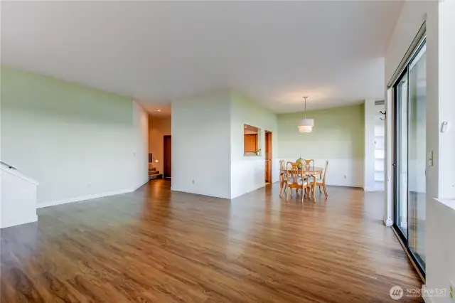 Amazing amount of freshly painted space just waiting for your personal design ideas.