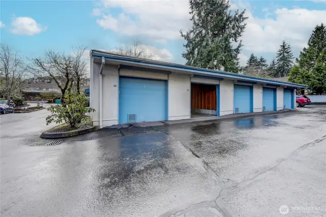 Private garage just steps from building entry.