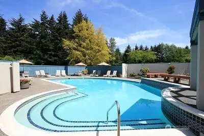The pool is kept sparkling clean and is heated from May-September.