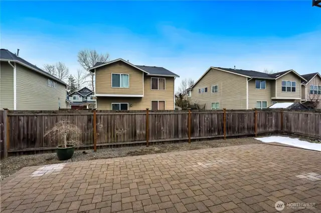 Low maintenance back yard and paver patio~