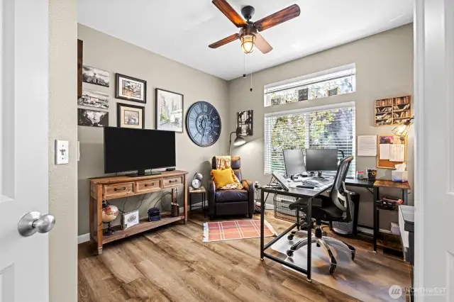 With great natural light and plenty of space, this second bedroom easily doubles as a productive home office, creative zone, or guest retreat.