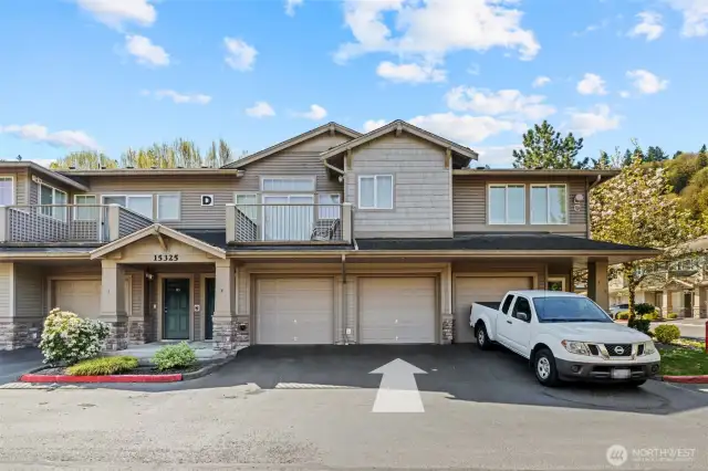 Attached single-car garage with bonus storage space—room for your gear, tools, and more!