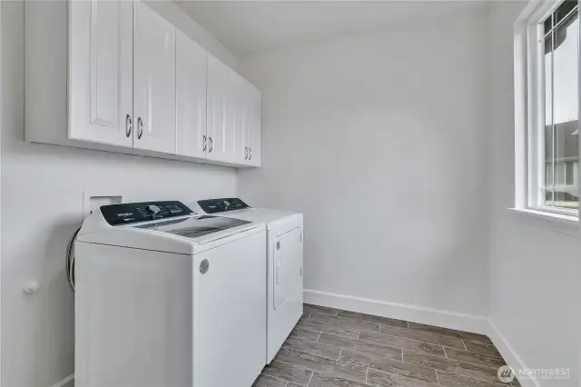 The utility room is huge and complete with brand new washer and dryer. The utility room is plumbed for a utility sink and has lots of room for storage.