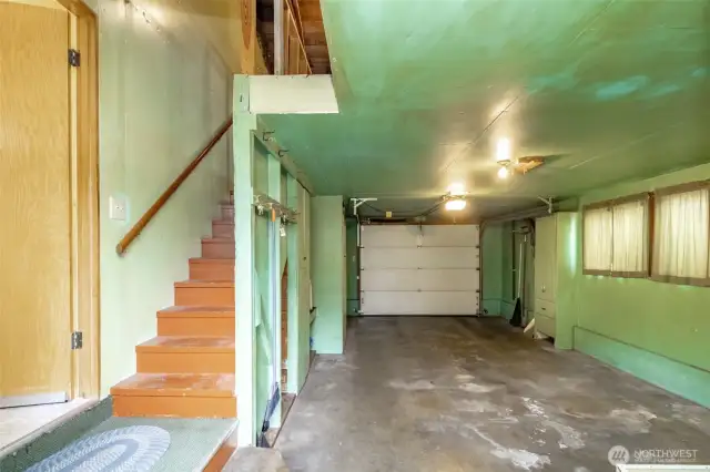 Stairway on left to loft