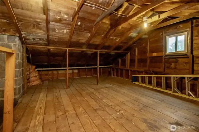Above garage loft area