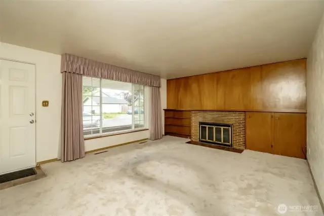Large window allows natural light in