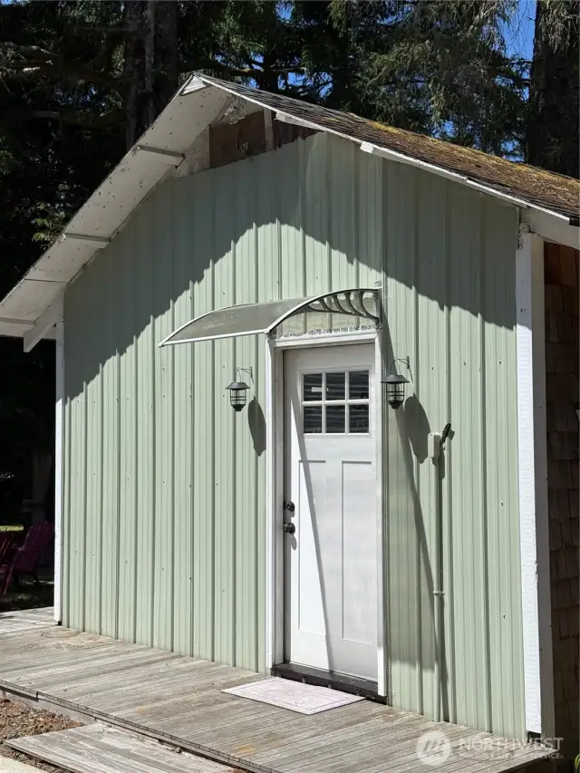 Entrance to the bunkhouse.