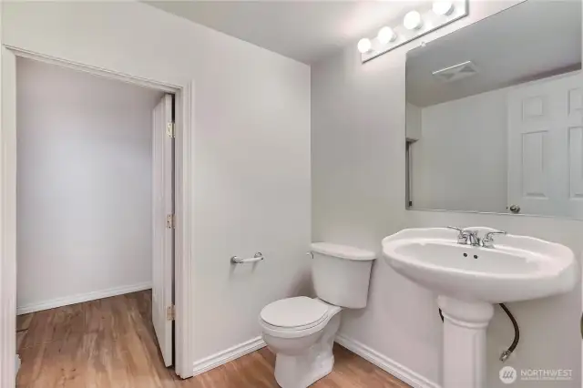 Powder bath downstairs.