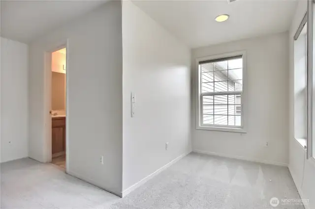 Primary suite nook is perfect for an office area or reading nook.