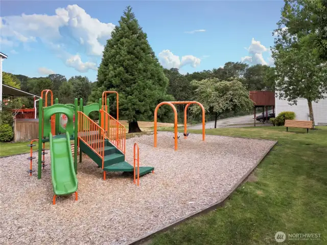 Community playground. HOA maintains the front and side lawn of the homes.