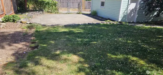 Fenced back yard with 2 car off street parking
