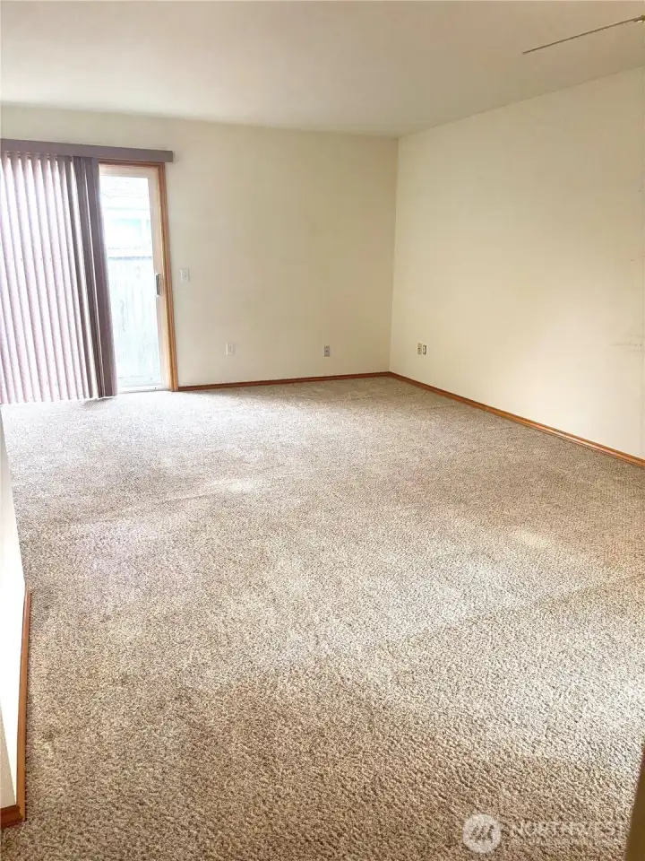 Living room with door