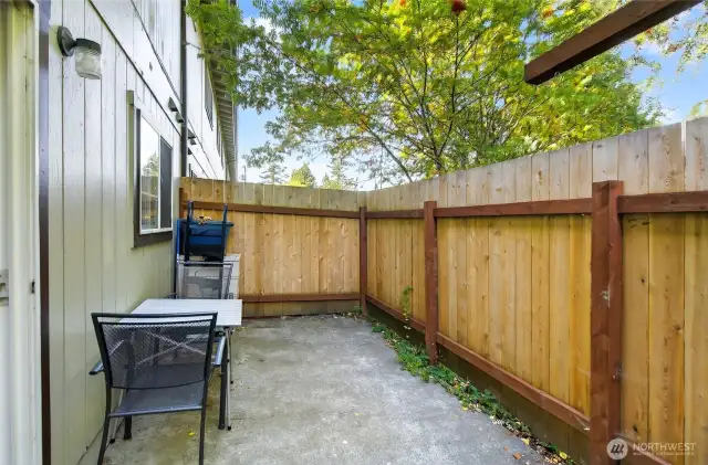 Private Back Patio