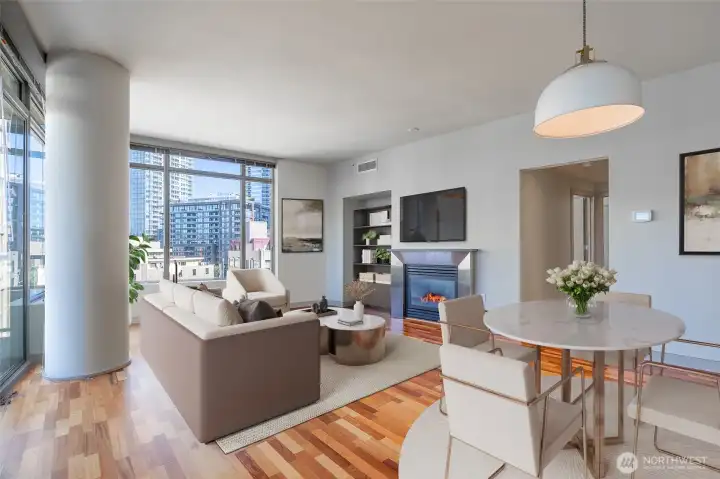 Living Room (E view) - Virtually Staged