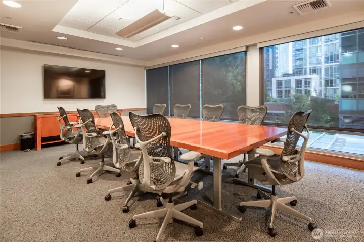 Conference Room - South Tower, 2nd Floor - Includes: Conference table and a projector w/HDMA and VGA monitor port cables.