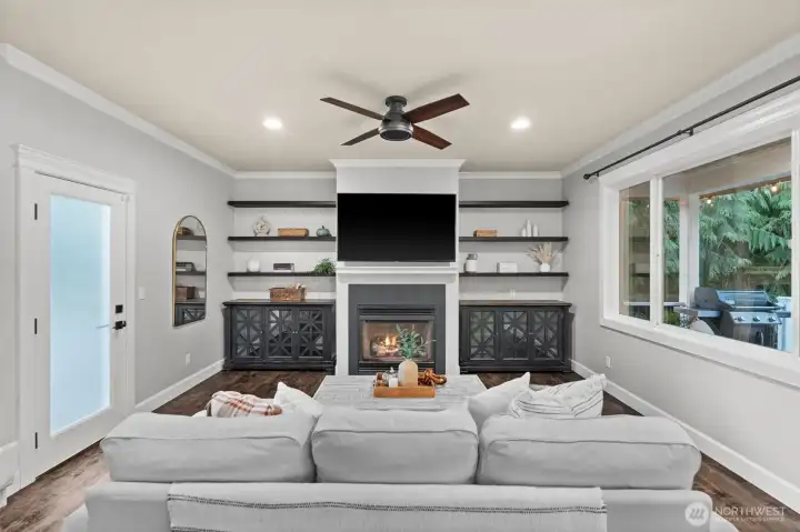 Spacious living room opens to the deck, perfect for gatherings.