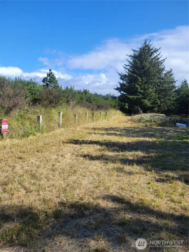 Looking North-East from end of driveway.
