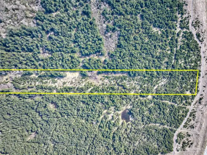 Close up of area where the property meets the discovery trail.  Outline for general reference.