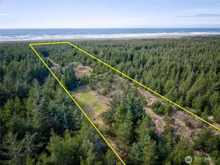 Looking west generally outlined.