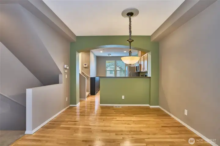 Dining room and kitchen bar.