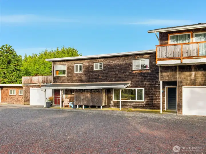 Bottom floor condo located in the Beachcomber Condo Association