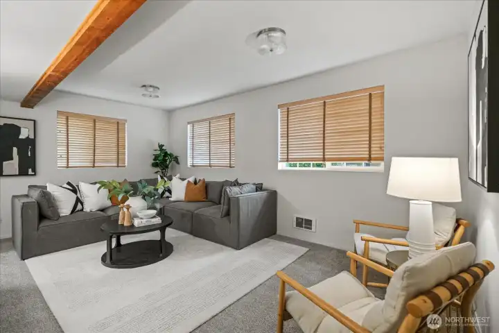 Another view of this fourth bedroom/family room downstairs.