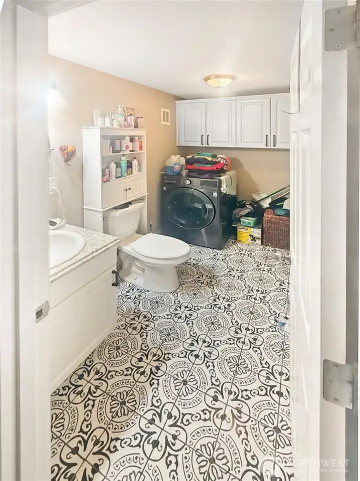 Main Bath with Laundry Room