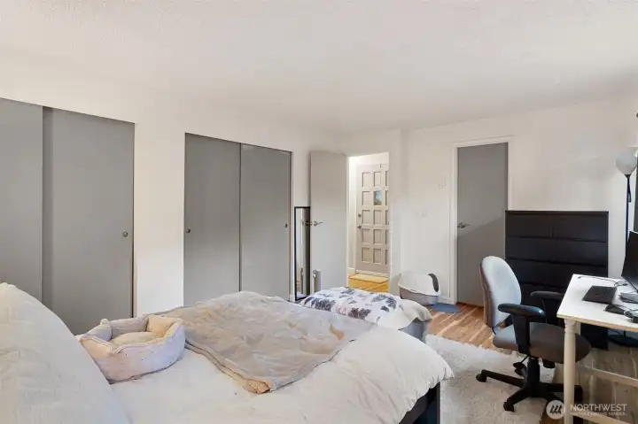 Lots of storage in the dual bedroom closets