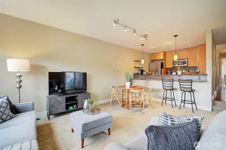 Looking toward the kitchen.