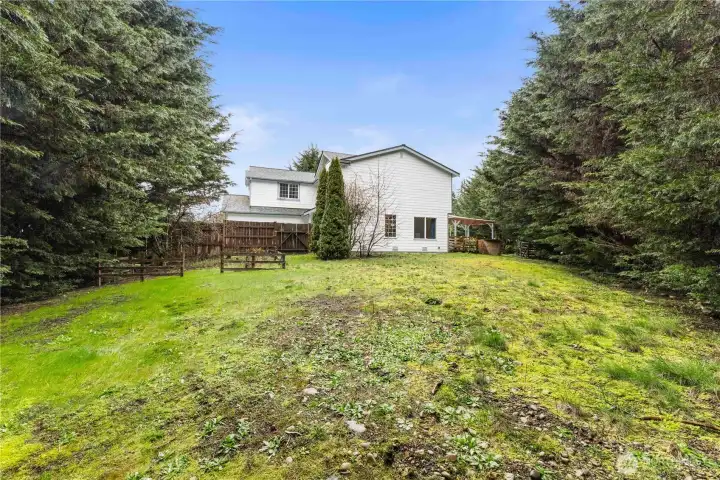 Expansive side yard.