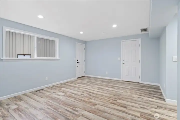 Bonus area - door in the center is to the attached two-car garage; door to the left goes out to the shop & DADU