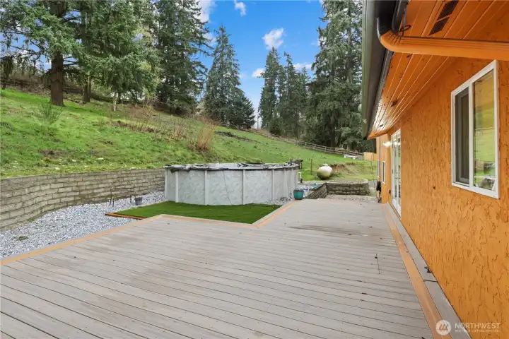 Deck also adjoins the heated pool for added fun!