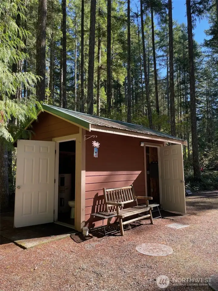 Lots of easy access points in the shed.