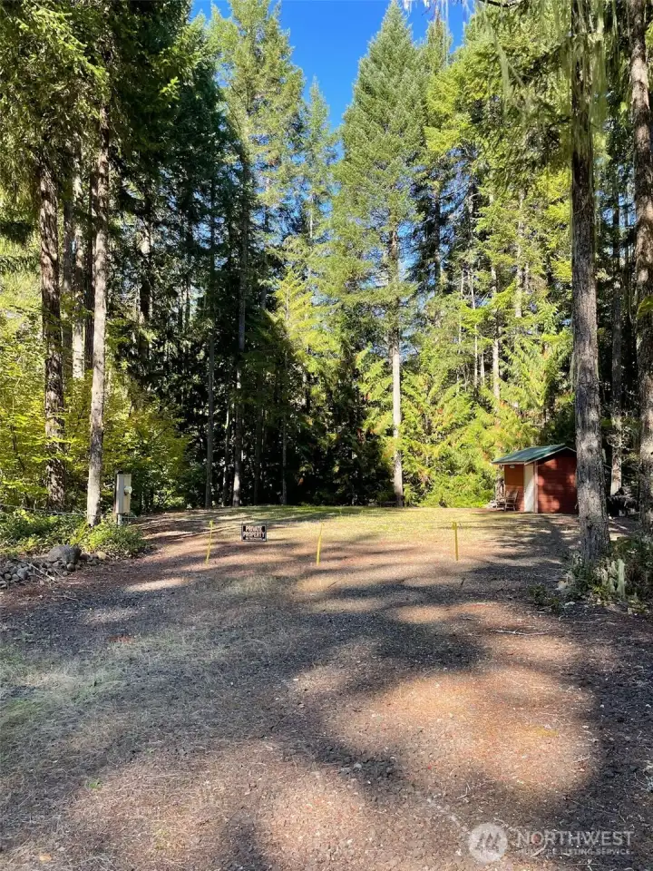 Another view of the over the one third lot with 3 RV connections 2 of which are FULL.