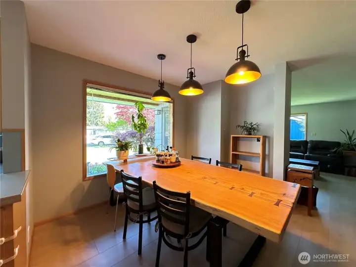 Dining room off of the kitchen