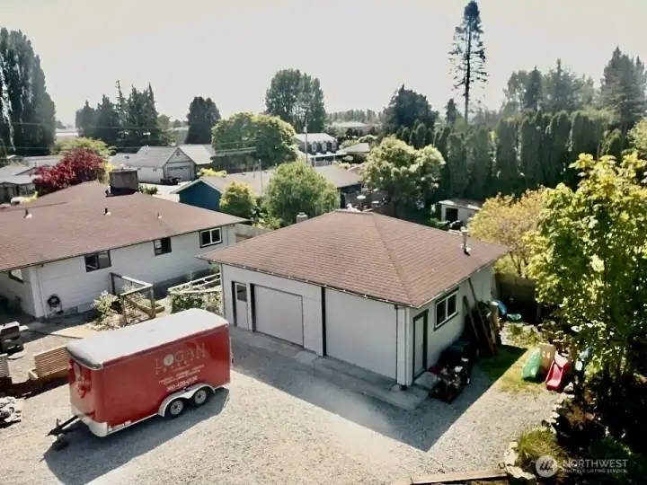 Shop, garage, gardens, and more