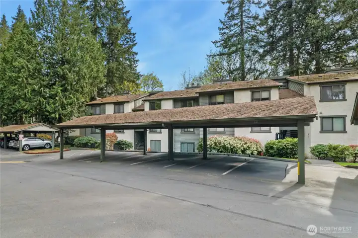 Carport parking for Unit G101 is space #16